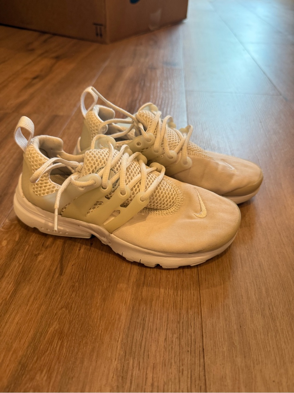 Nike Cream Mesh Athletic Sneakers - Air Presto